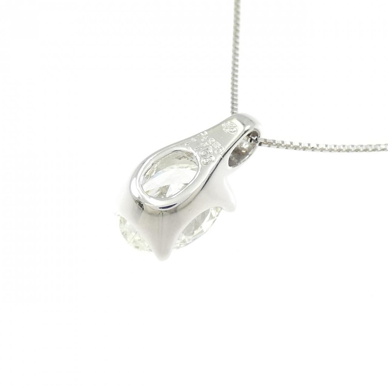 PT850 ダイヤモンド ネックレス 1.168CT J SI1 オーバルカット