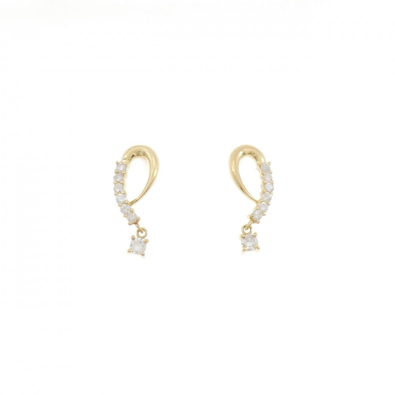 K18YG ダイヤモンド ピアス 0.30CT