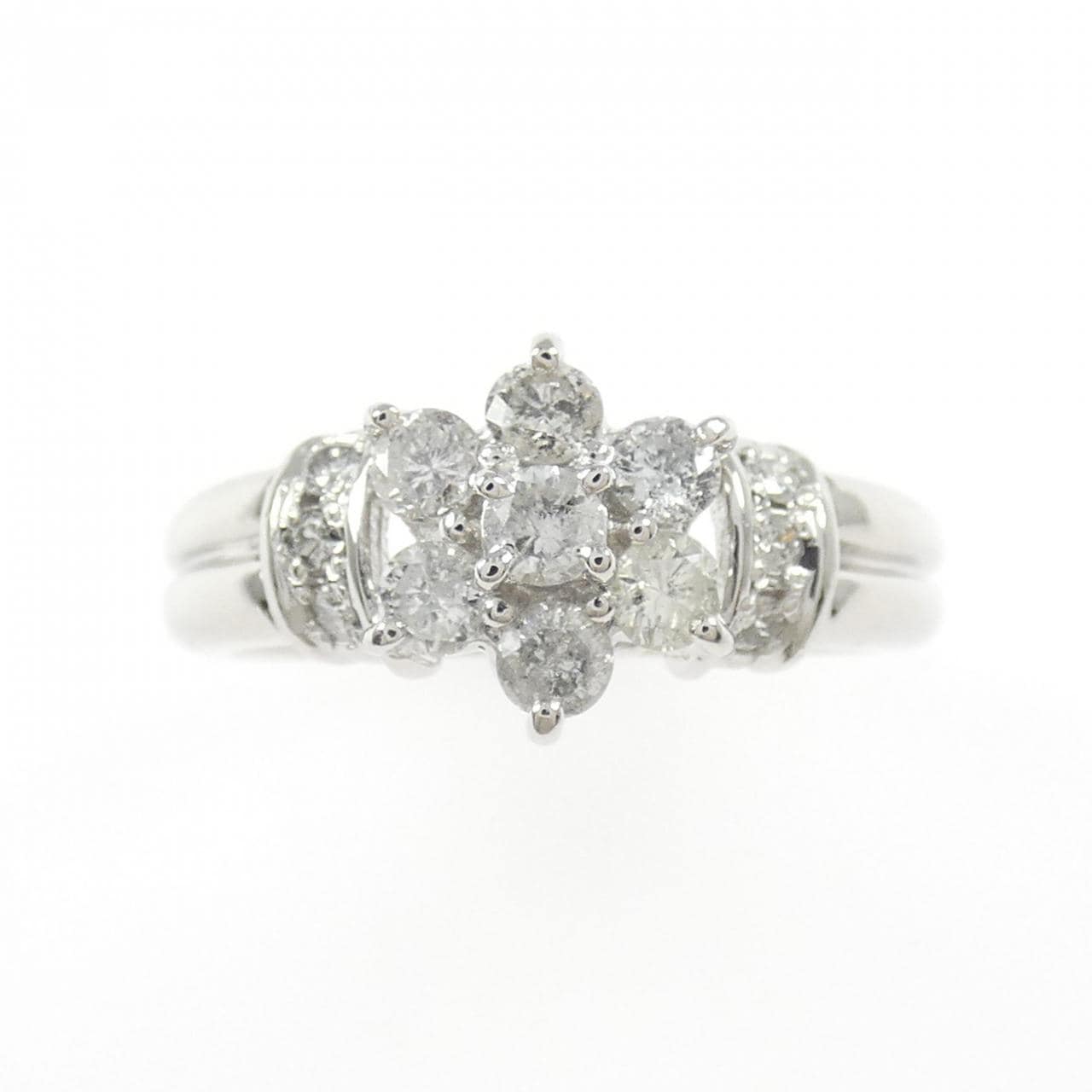 PT900 フラワー ダイヤモンド リング 0.50CT