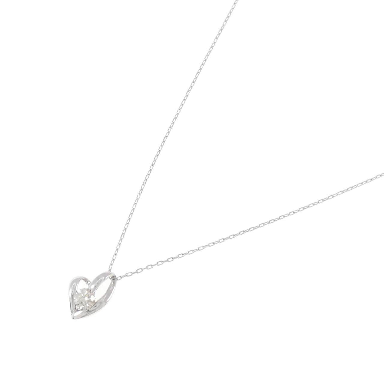 PT ハート ダイヤモンド ネックレス 0.10CT