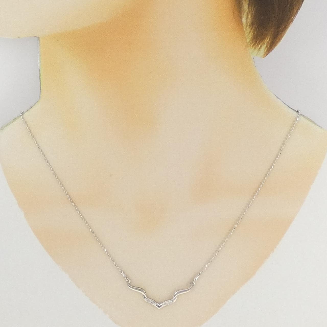 PT900/PT850 ダイヤモンド ネックレス 0.06CT