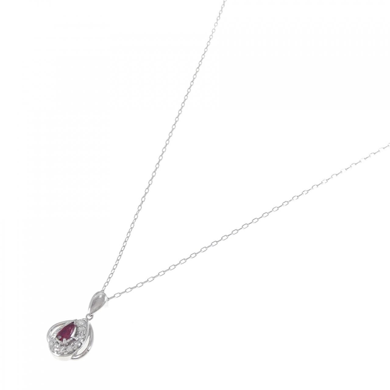 PT ルビー ネックレス 0.21CT-