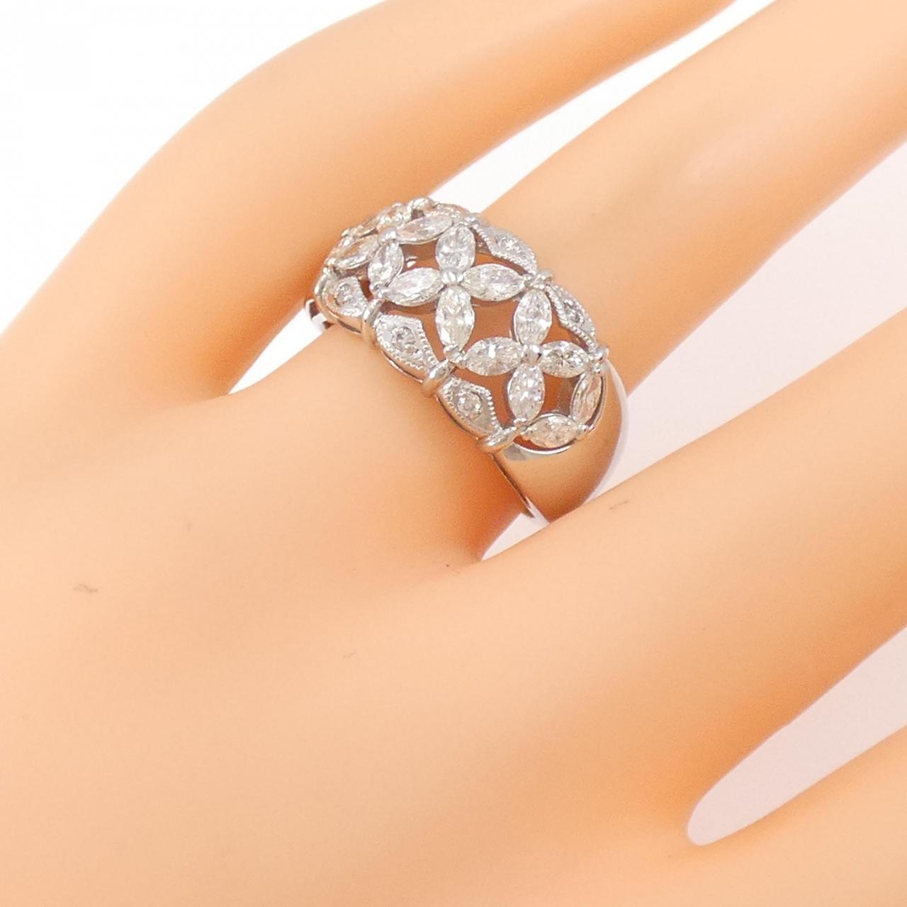 PT フラワー ダイヤモンド リング 1.12CT