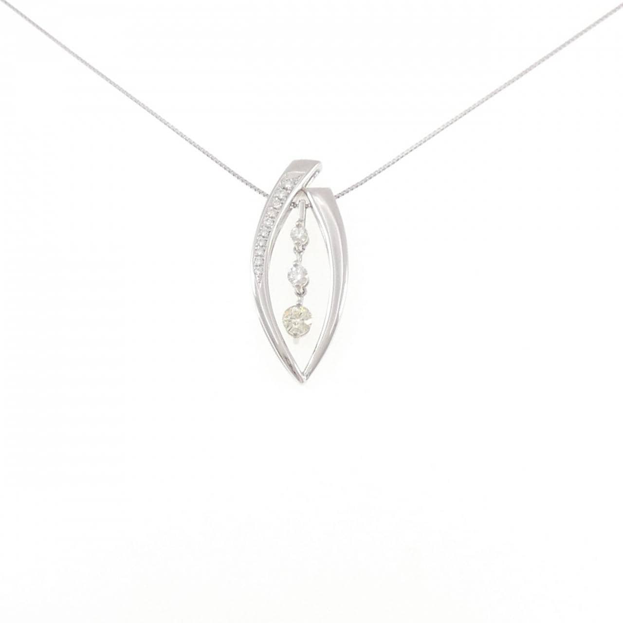 K18WG ダイヤモンド ネックレス 0.362CT