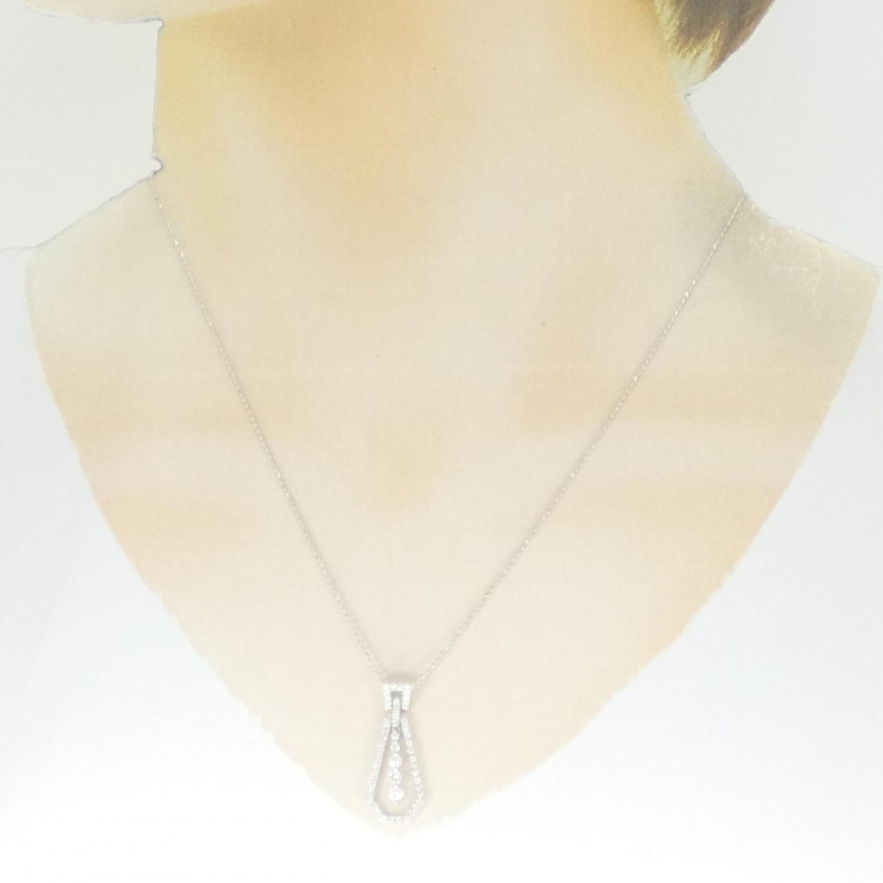 K18WG ダイヤモンド ネックレス 0.50CT