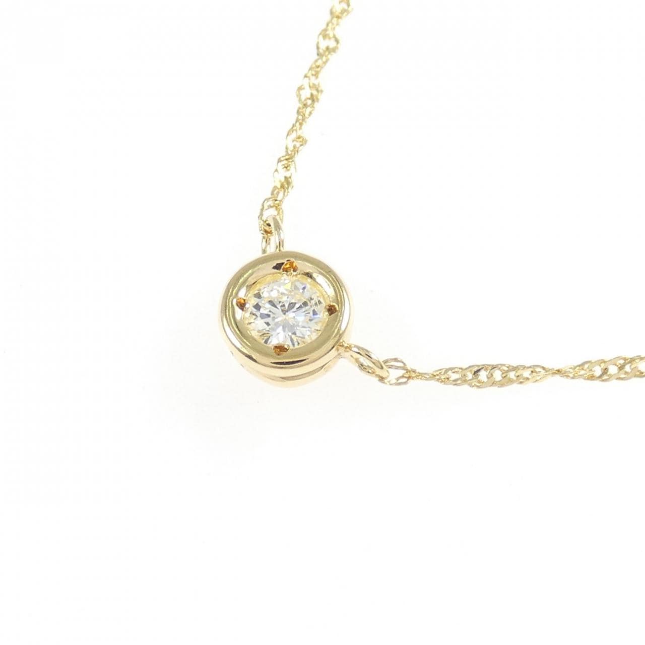 K18YG ダイヤモンド ネックレス 0.141CT