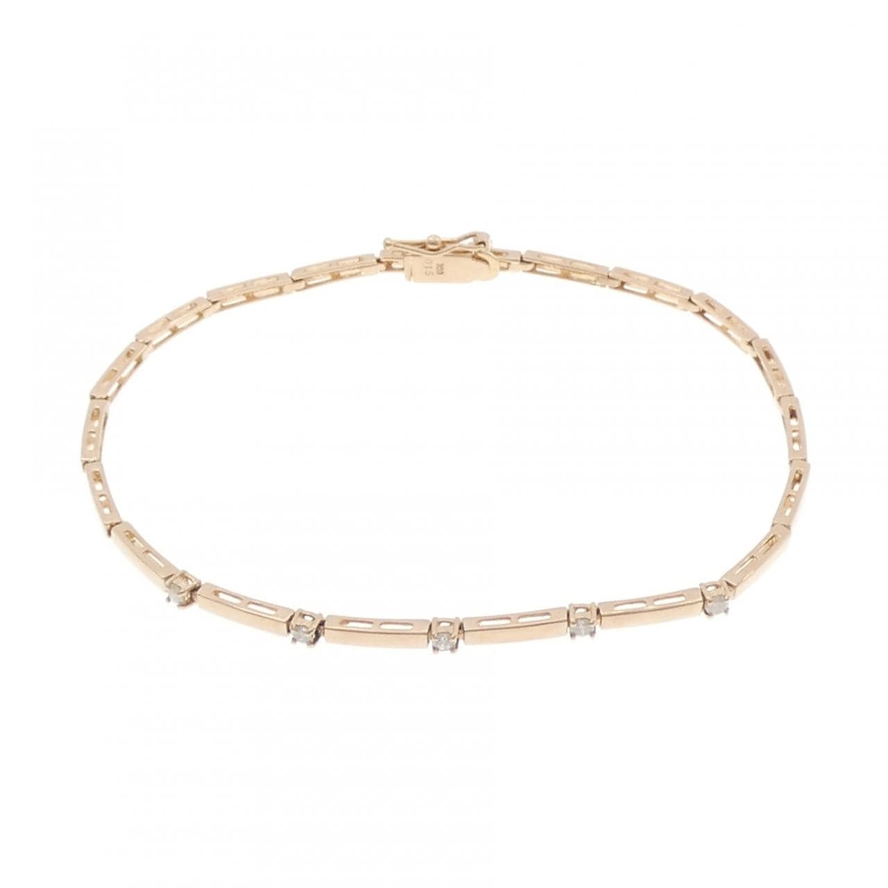 K18PG ダイヤモンド ブレスレット 0.15CT