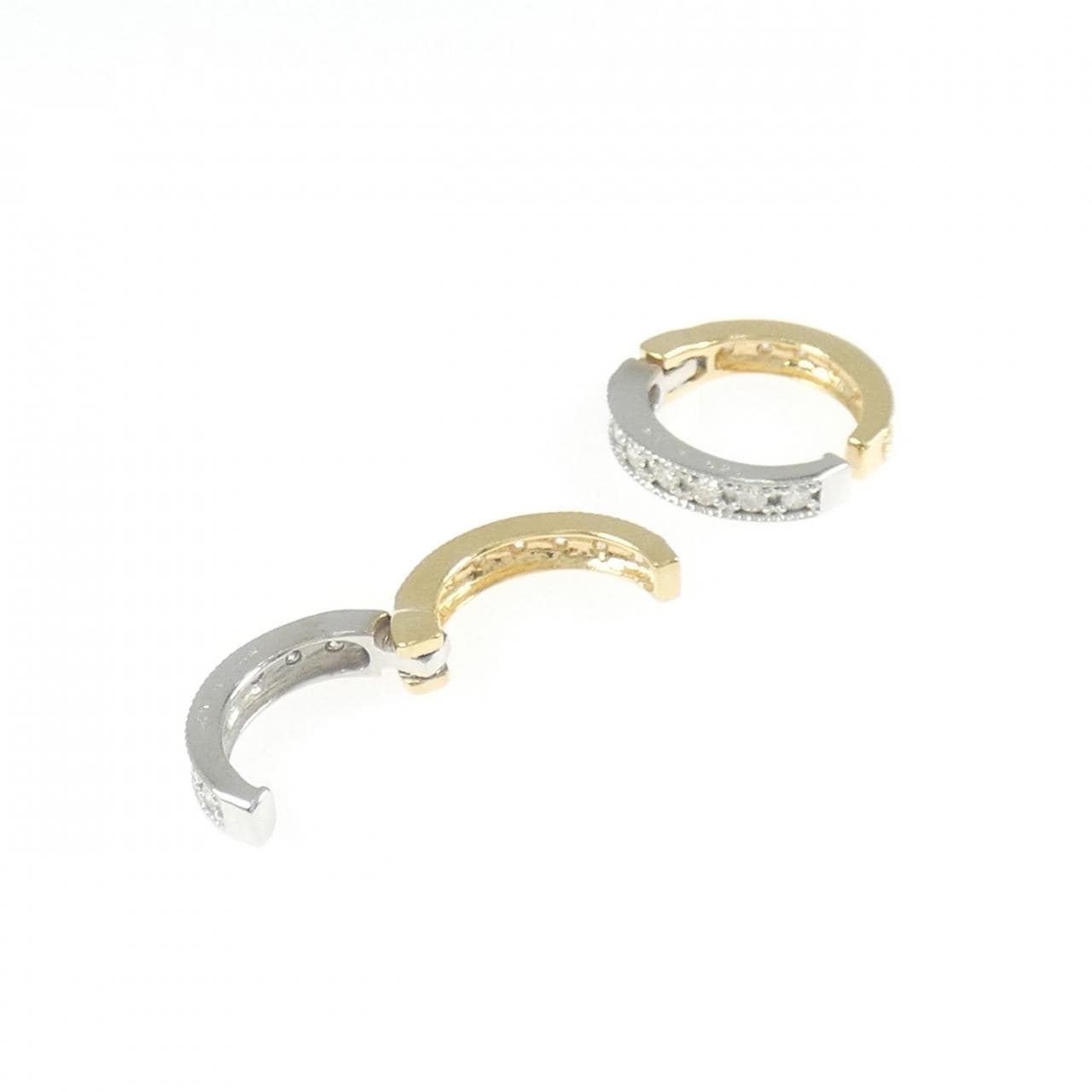K18YG/K18WG ダイヤモンド イヤリング 0.40CT