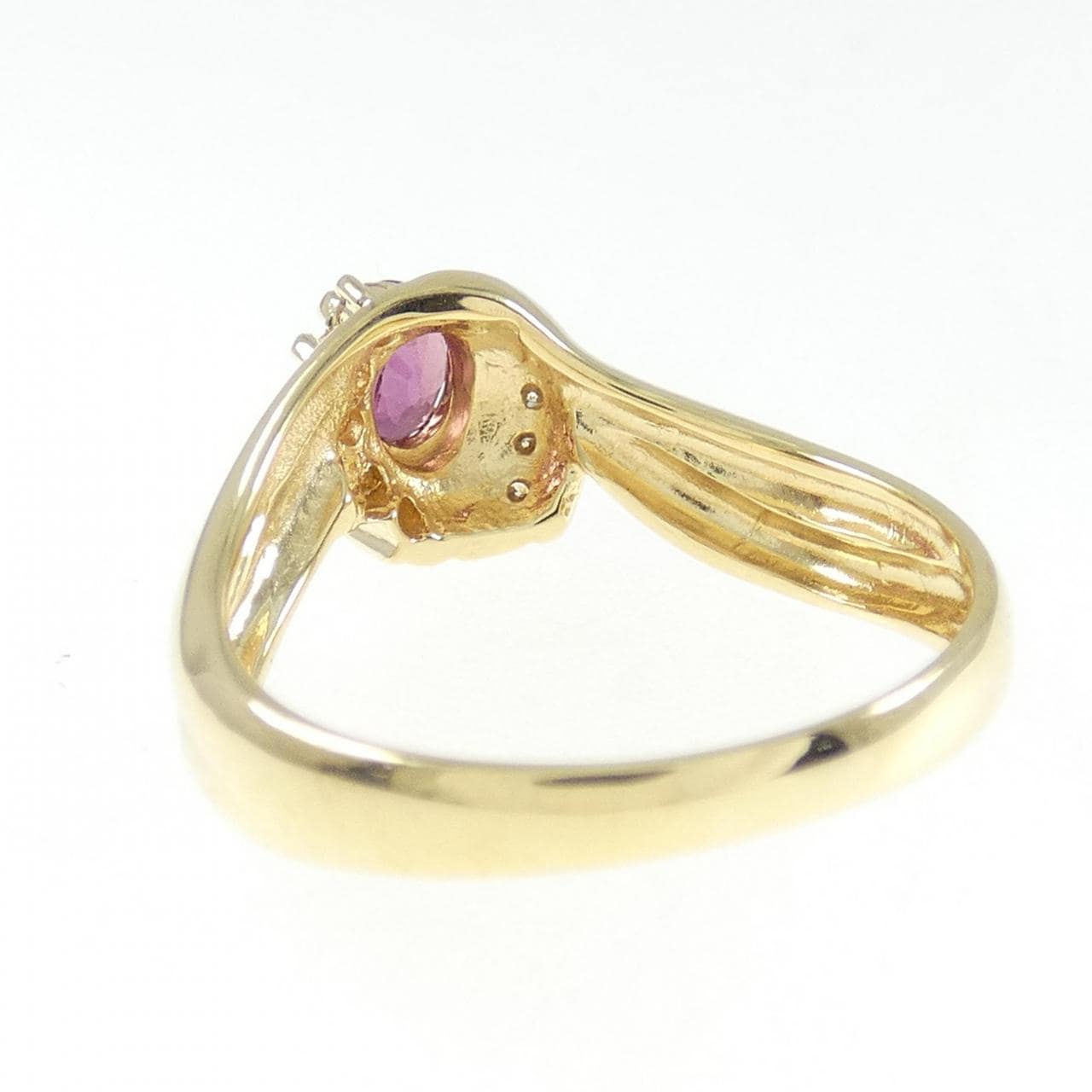K18YG ルビー リング 0.40CT