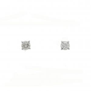 PT900 ソリティア ダイヤモンド ピアス 0.24CT