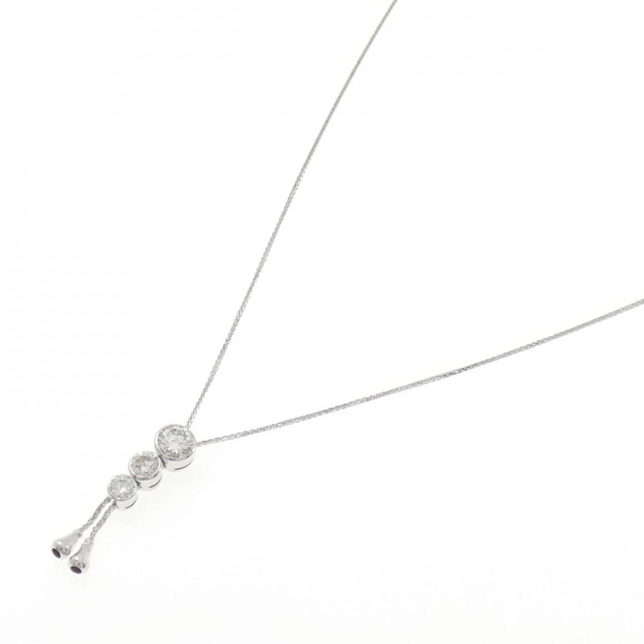 K18WG ダイヤモンド ネックレス 1.00CT