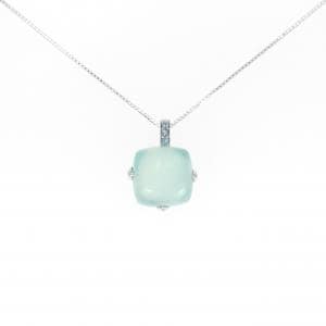 K18WG カルセドニー ネックレス 8.28CT