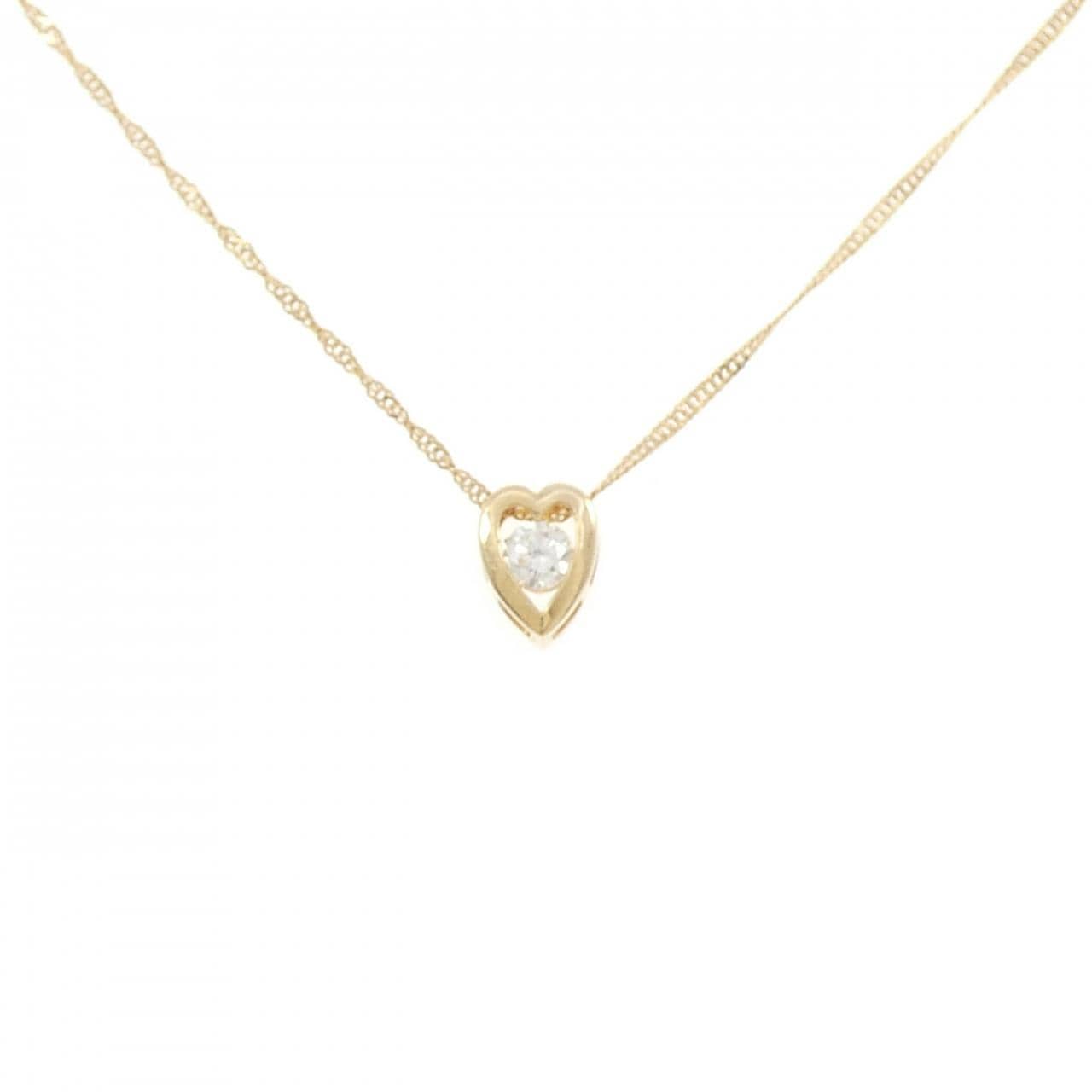 18K黃金鑽石項鍊，0.19克拉