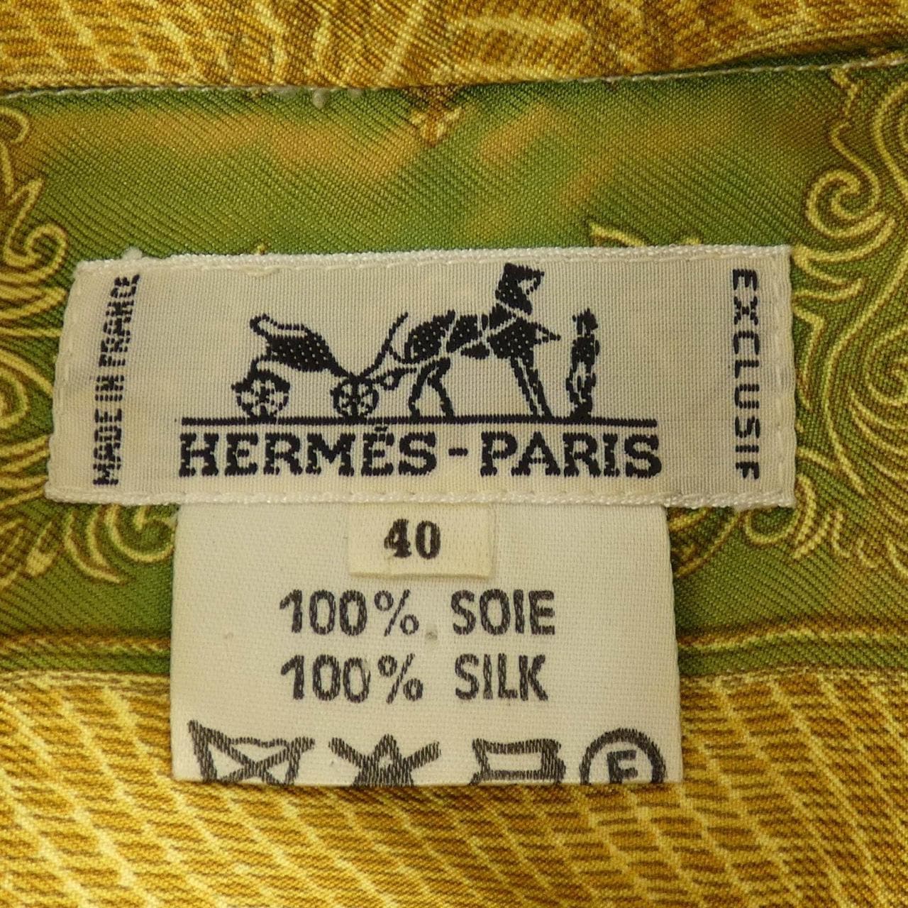 【ヴィンテージ】エルメス HERMES POSTE ET CAVALERIE ツイルレーヌ. シャツ