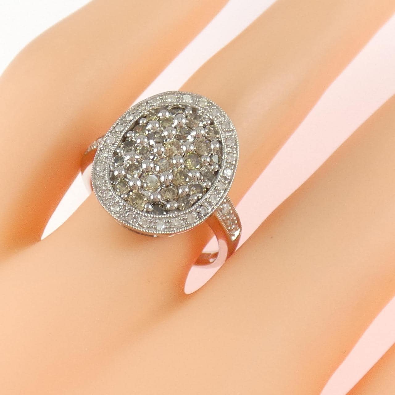 K18WG ダイヤモンド リング 1.00CT