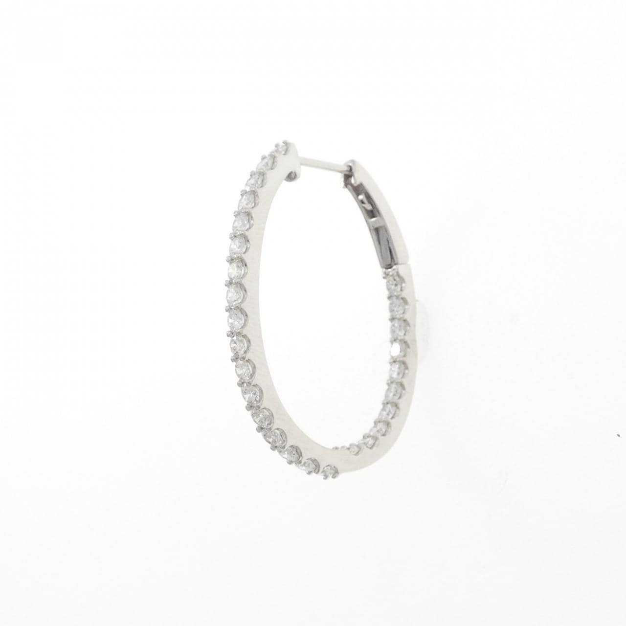 PT900 ダイヤモンド ピアス 0.802CT 片耳