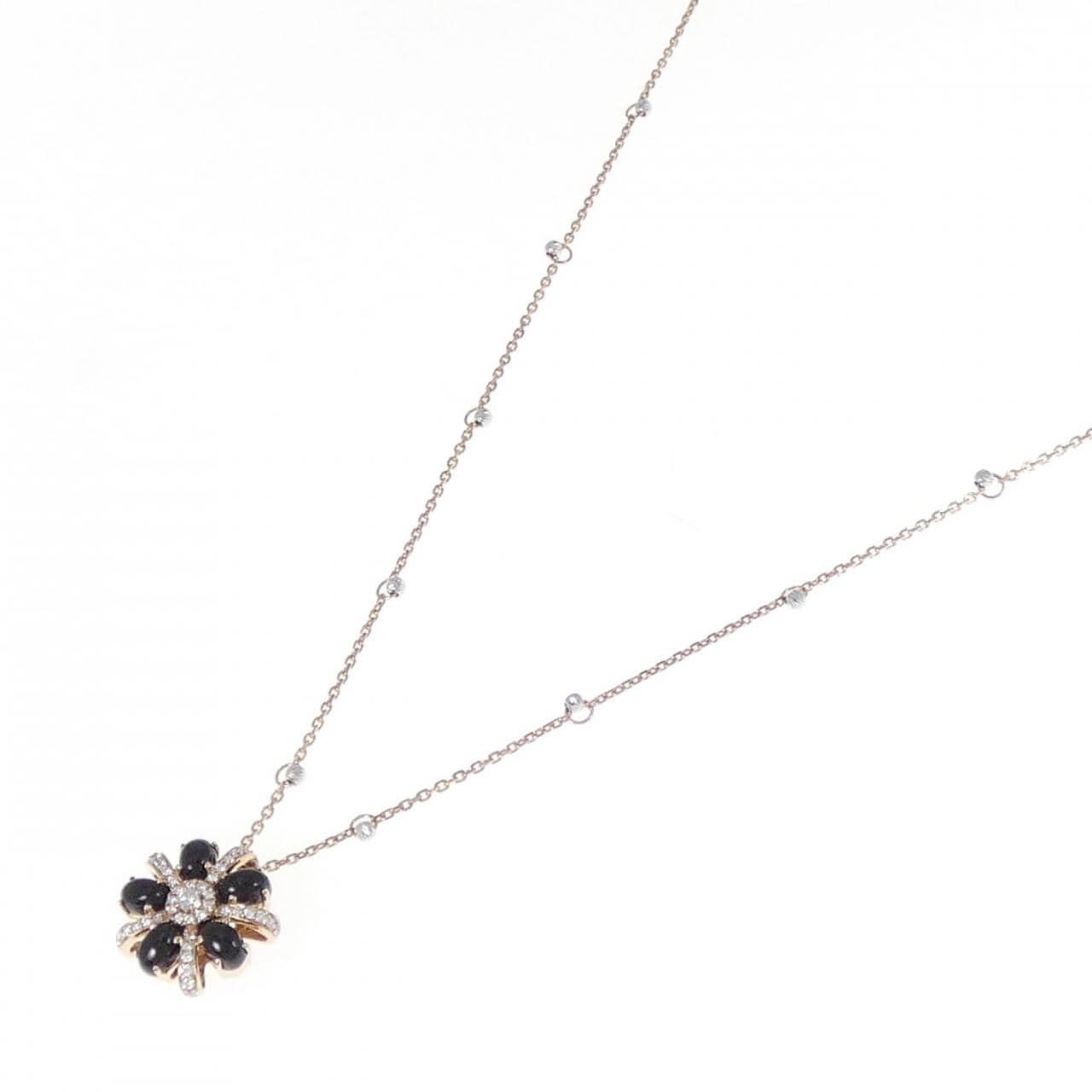 K18PG Onyx Necklace 1.57CT