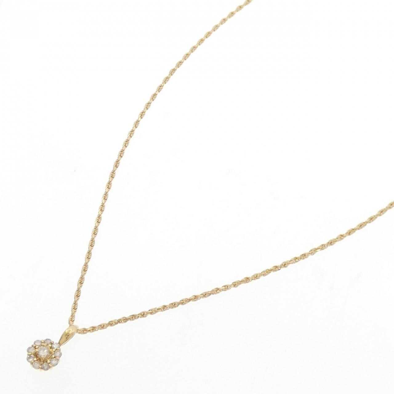 K18YG/14KYG Diamond Necklace 0.20CT