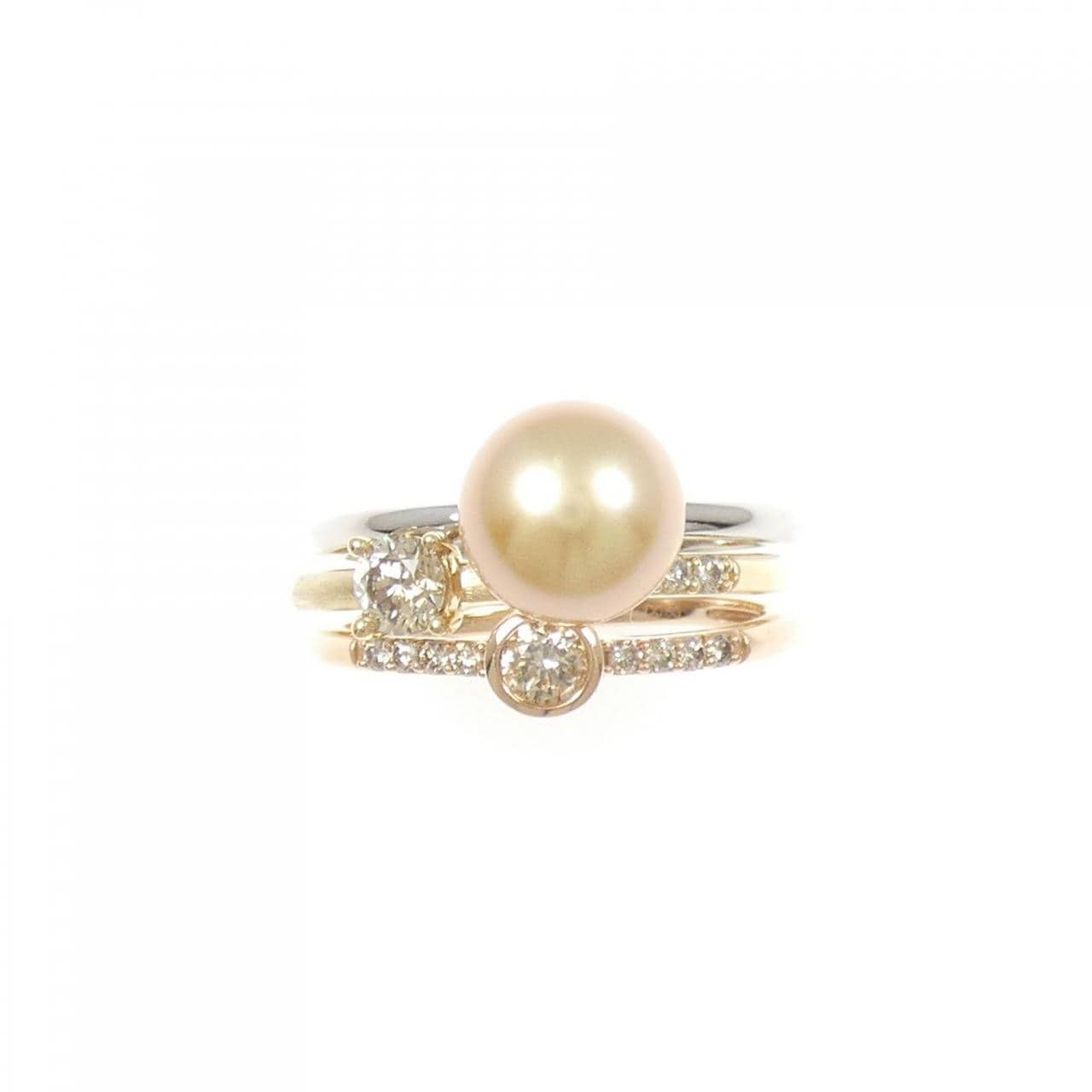 ジーエスティービー 白蝶パール リング 9mm