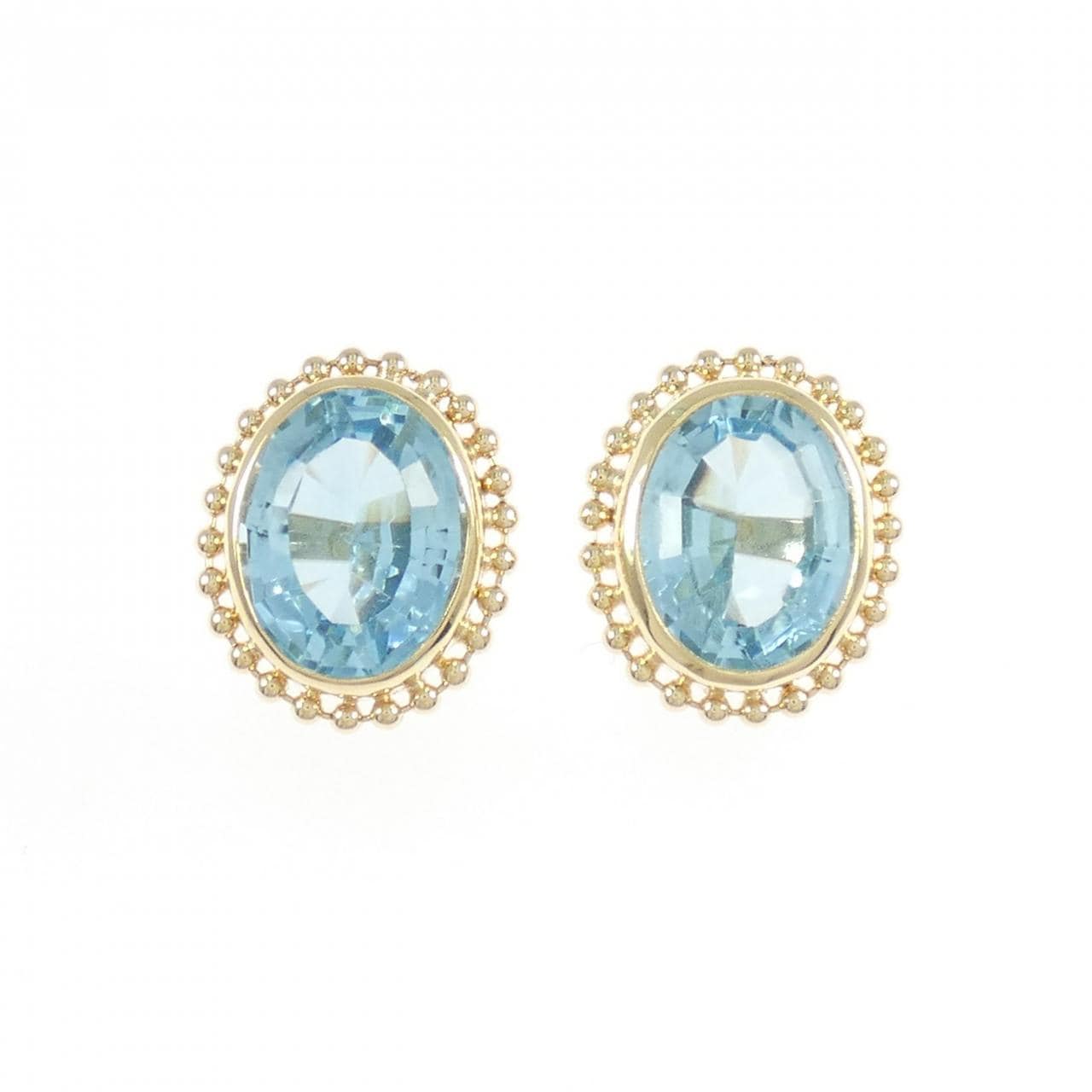 K18YG ブルートパーズ ピアス