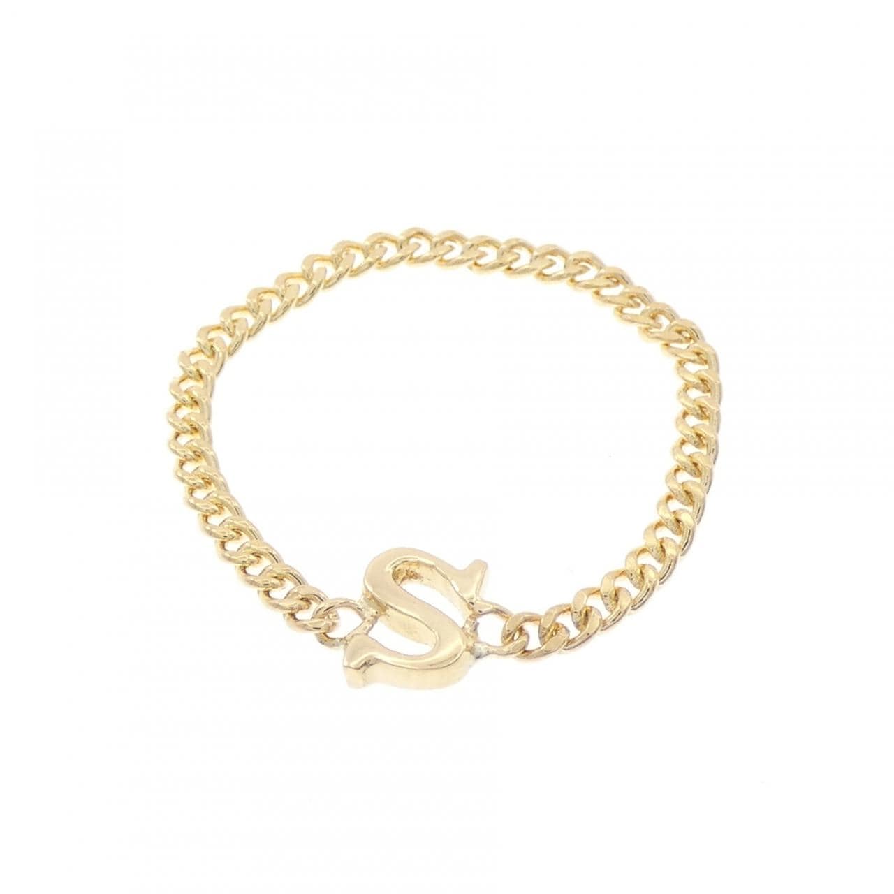 K18YG イニシャルS リング