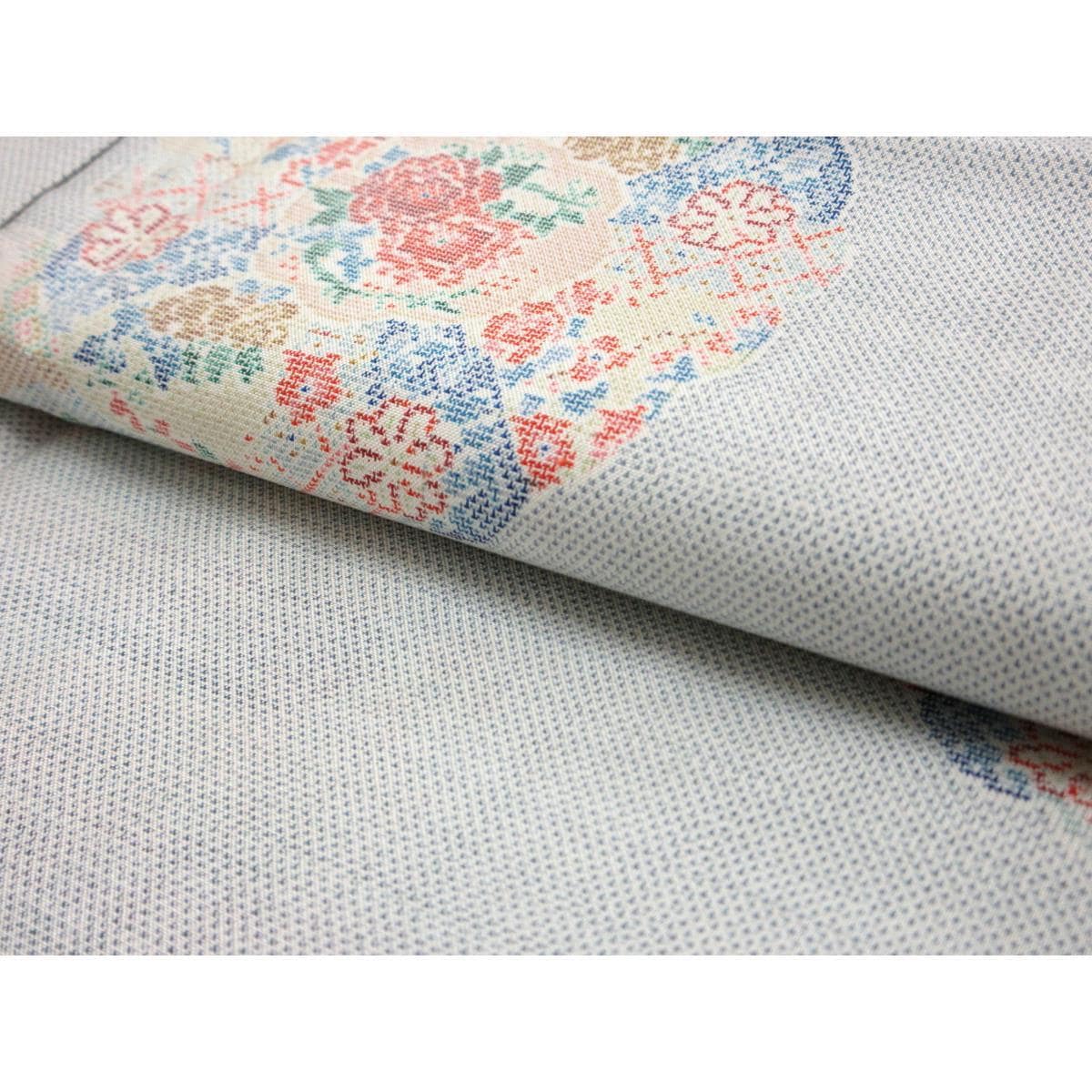 [未使用品] 单层时右卫门和服 正宗Ooshima Tsumugi七印 附证书