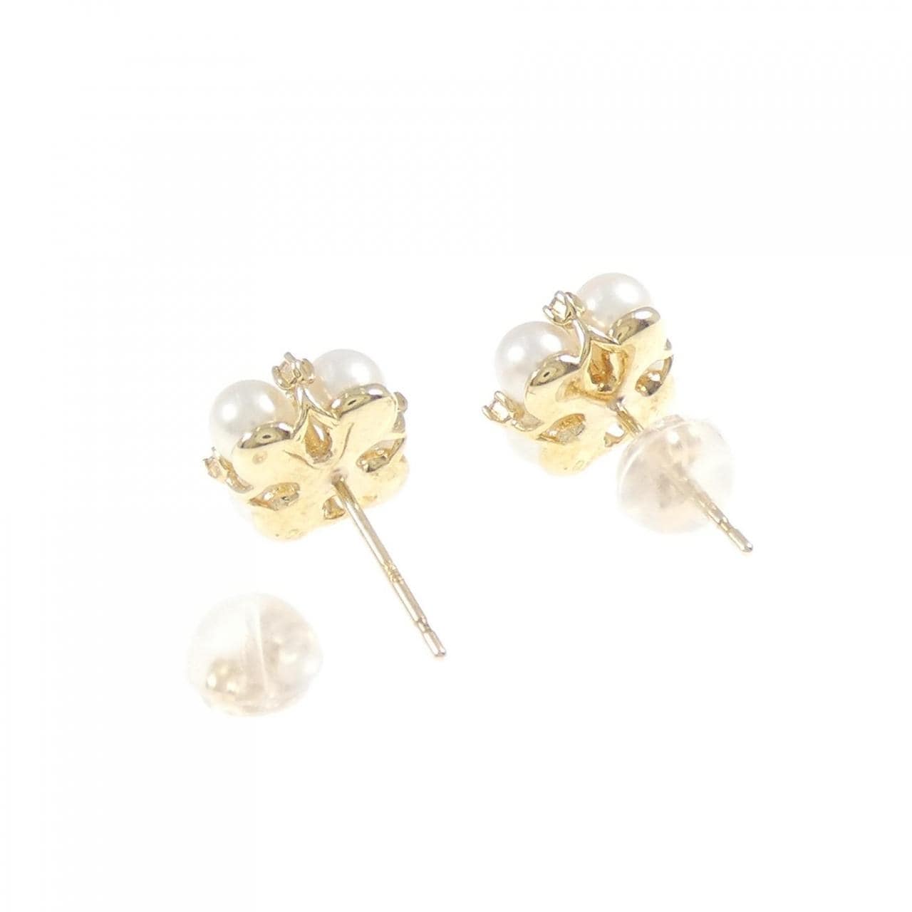 【新品】K10YG 淡水パール ピアス