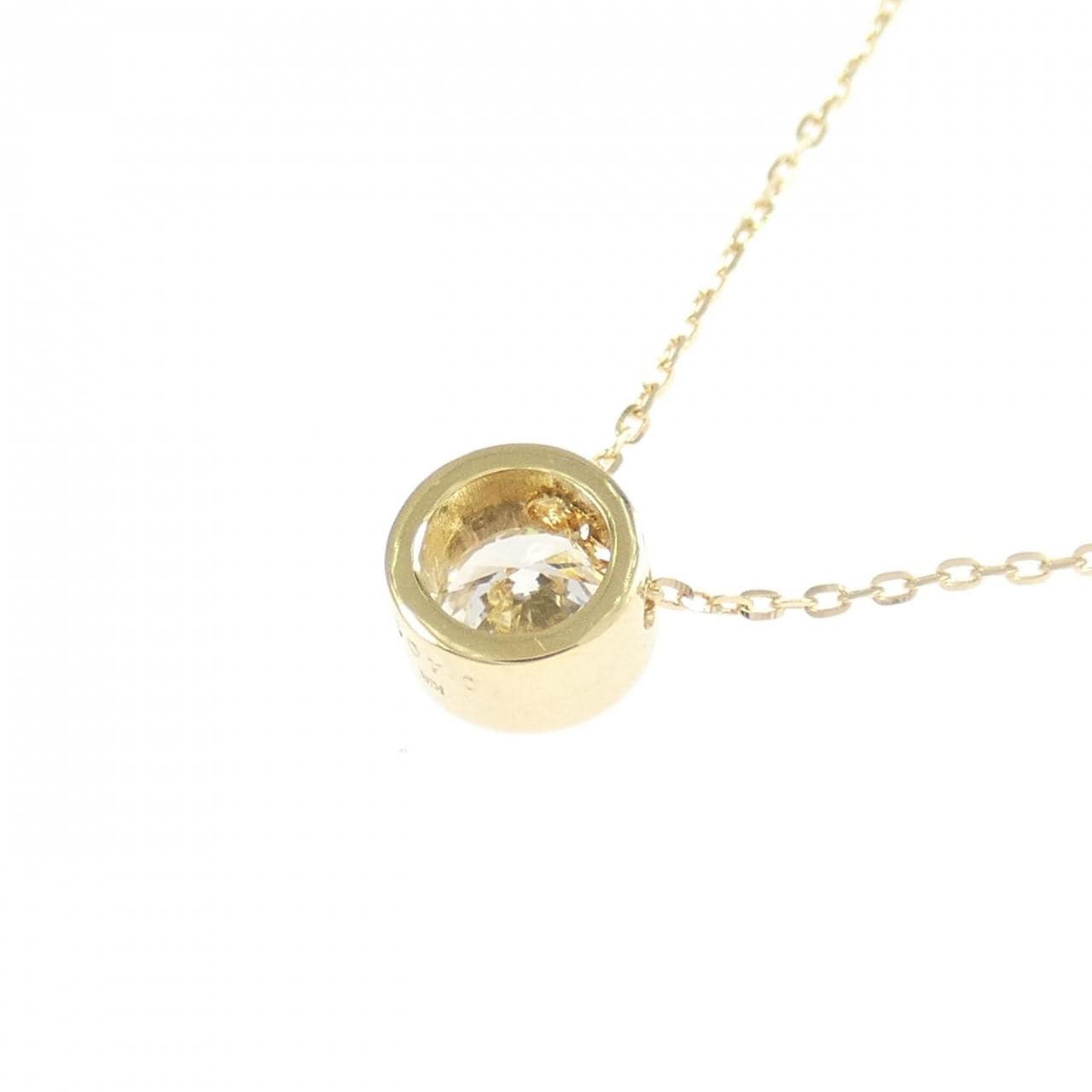 K18YG ソリティア ダイヤモンド ネックレス 0.405CT