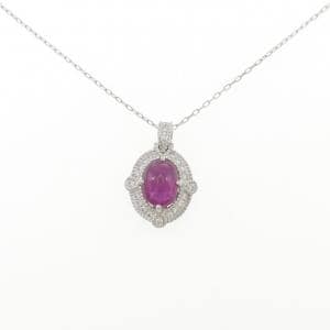 PT900/PT850 ルビー ネックレス 2.05CT