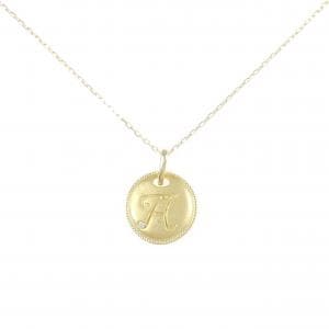 K18YG イニシャルA ダイヤモンド ネックレス 0.006CT
