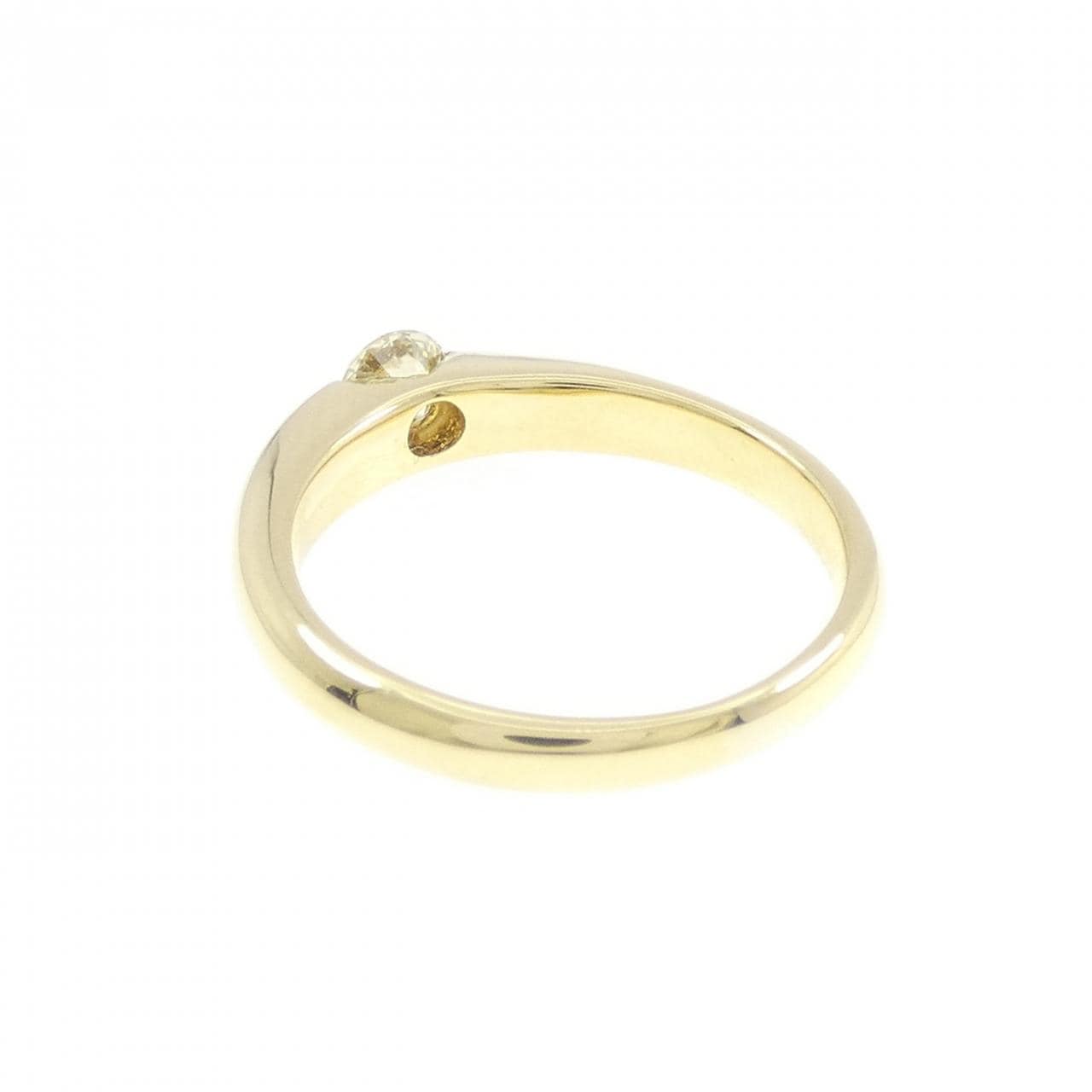 K18YG ソリティア ダイヤモンド リング 0.230CT