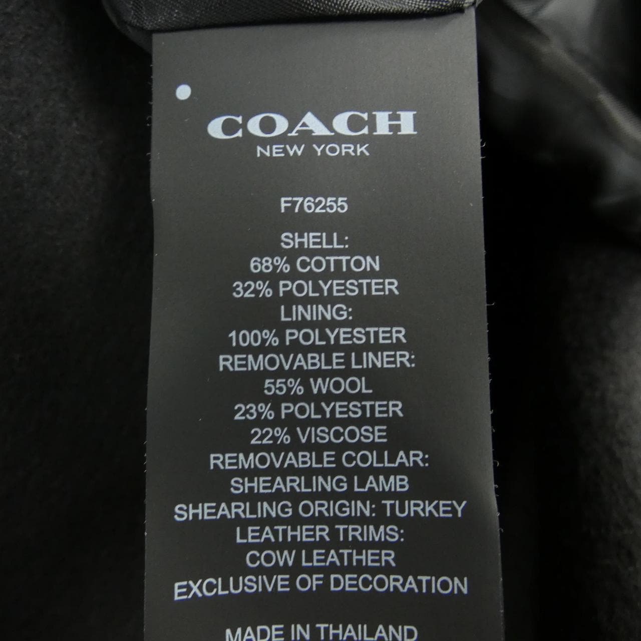コーチ COACH F76255 トレンチコート