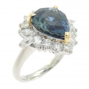PT900/K18YG サファイヤ リング 5.523CT
