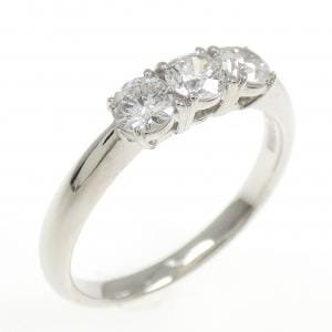 PT900 スリーストーン ダイヤモンド リング 0.51CT