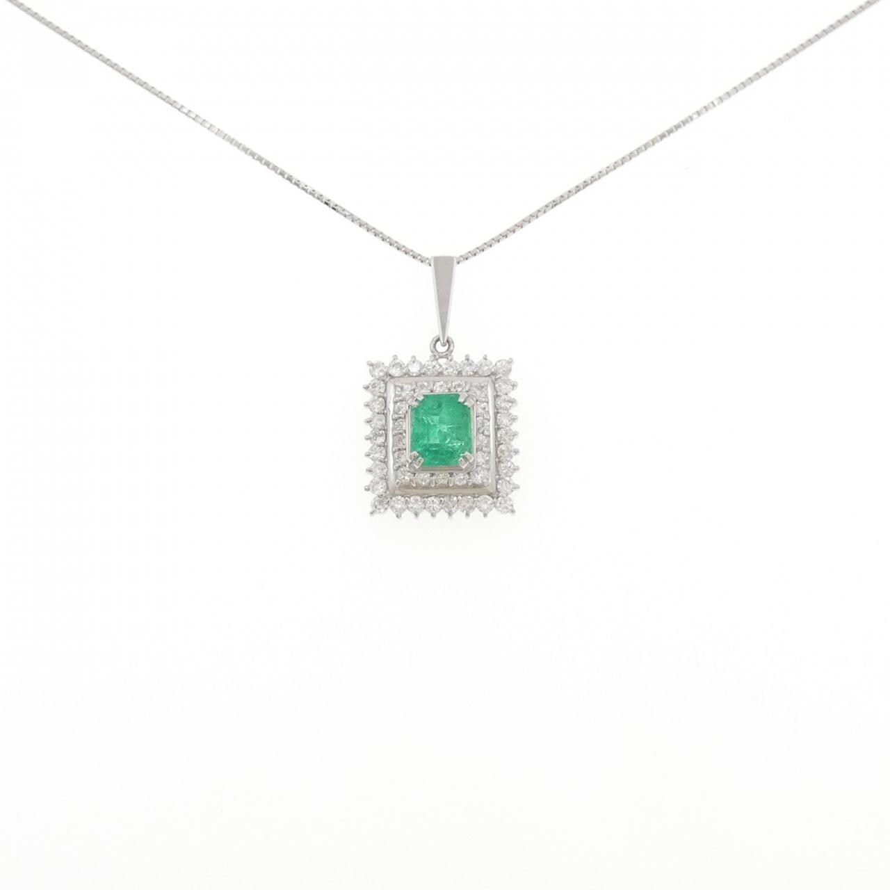PT900/PT850 エメラルド ネックレス 1.14CT