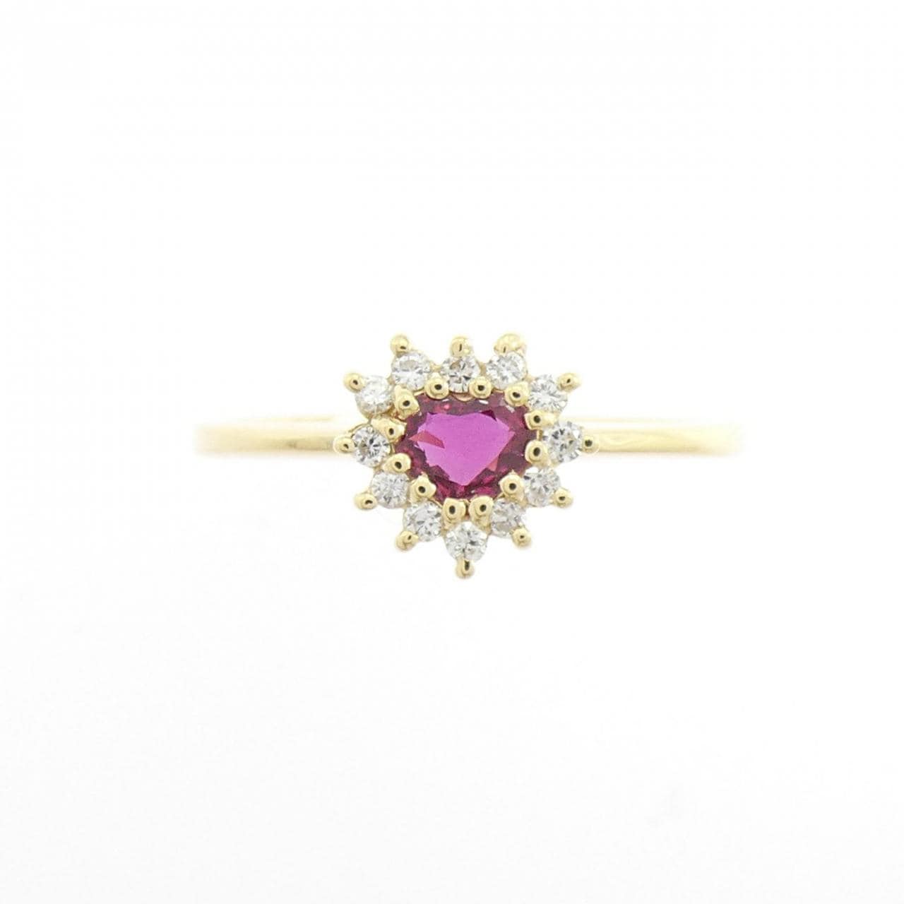 K18YG红宝石戒指0.22CT