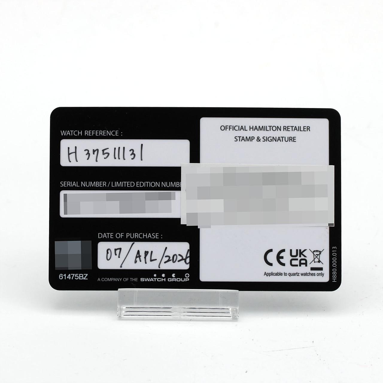 ハミルトン ジャズマスターシービューデイデイト H375110/H375111/H37511131 SS クォーツ