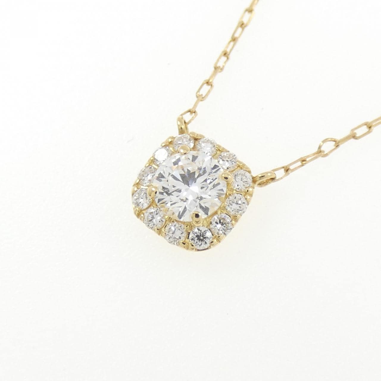 K18YG ダイヤモンド ネックレス 0.318CT D VVS2 3EXT H&C