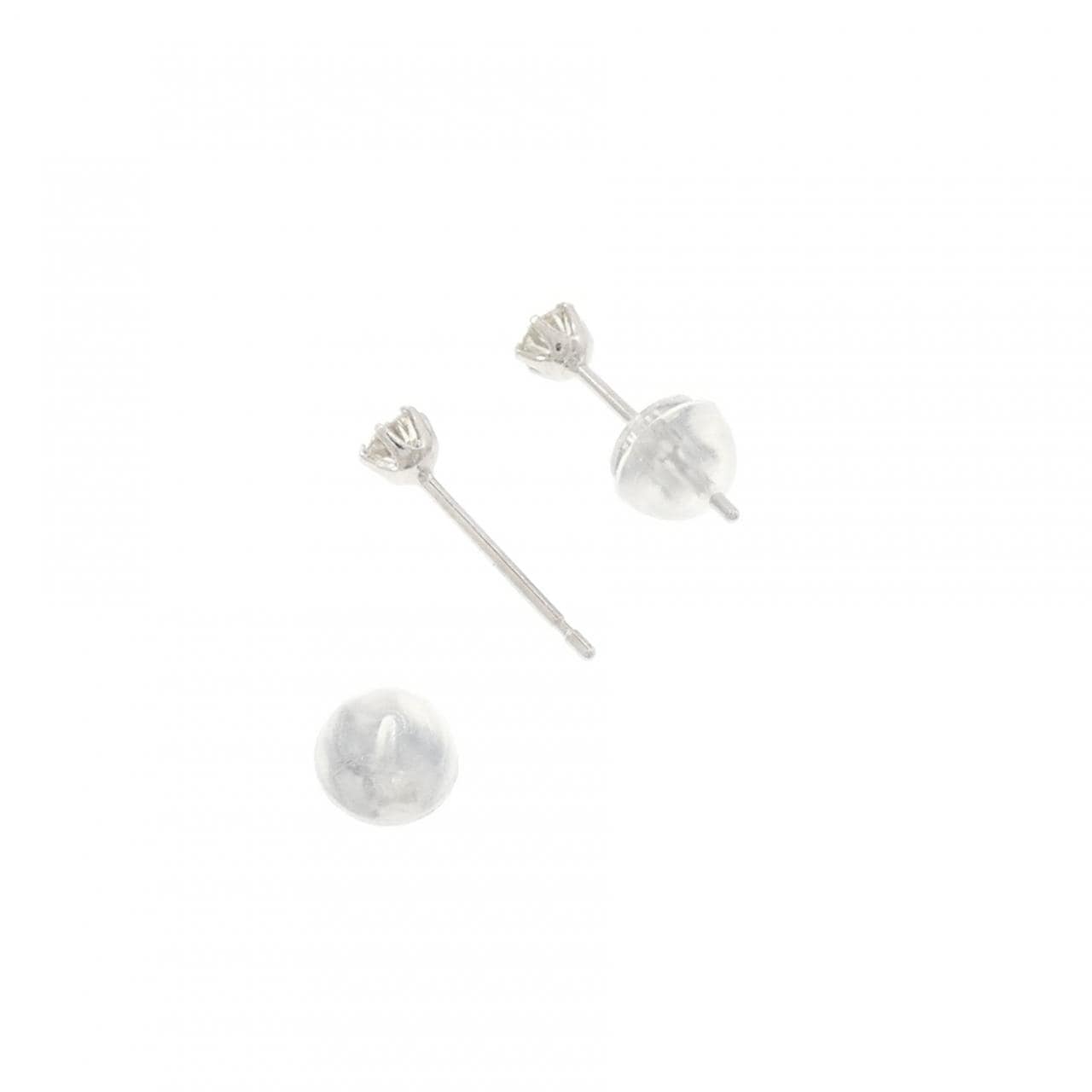 PT900 ソリティア ダイヤモンド ピアス 0.20CT