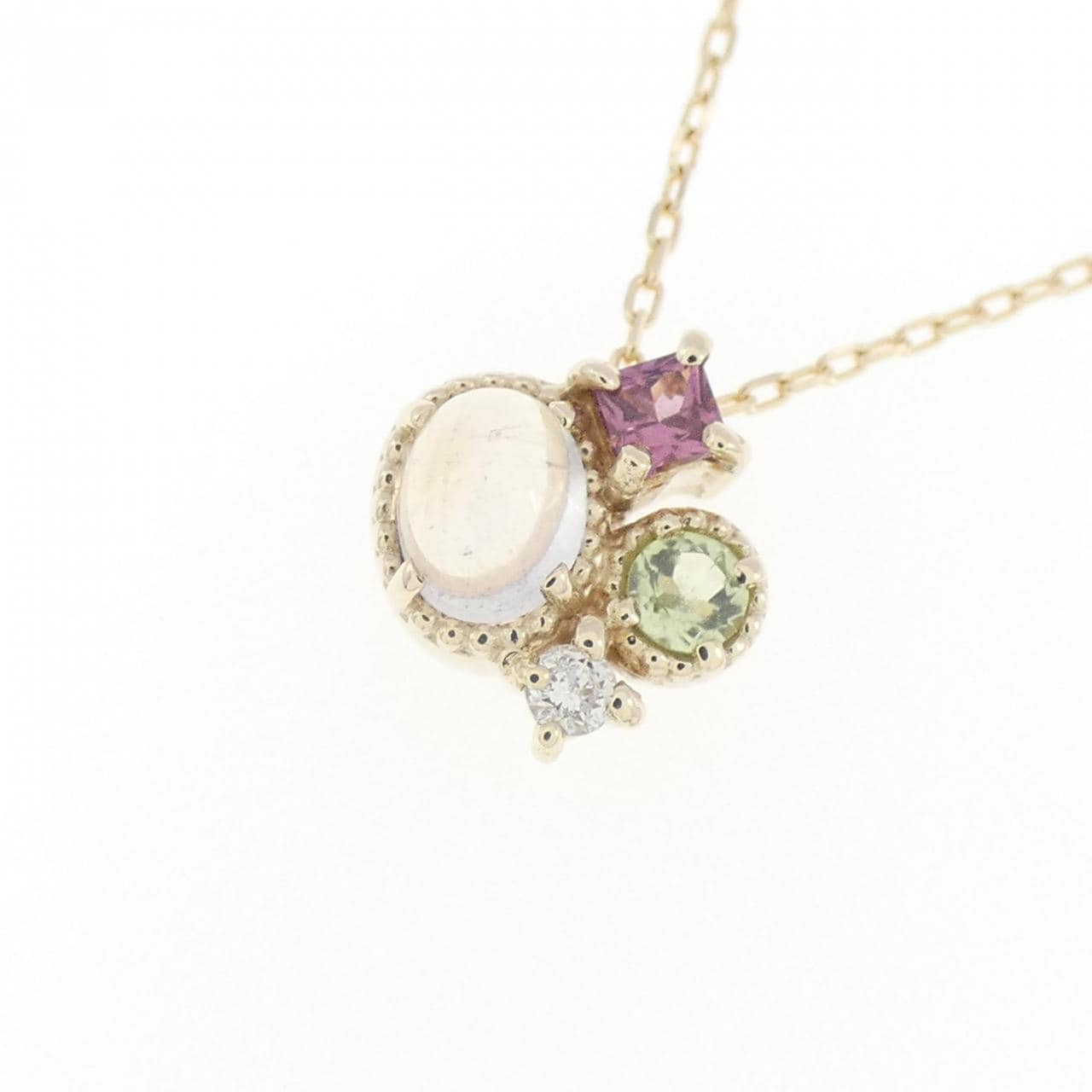 K10YG Color Stone Necklace