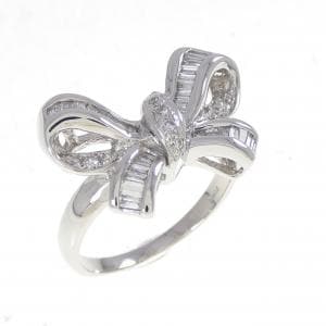 PT900 リボン ダイヤモンド リング 0.50CT