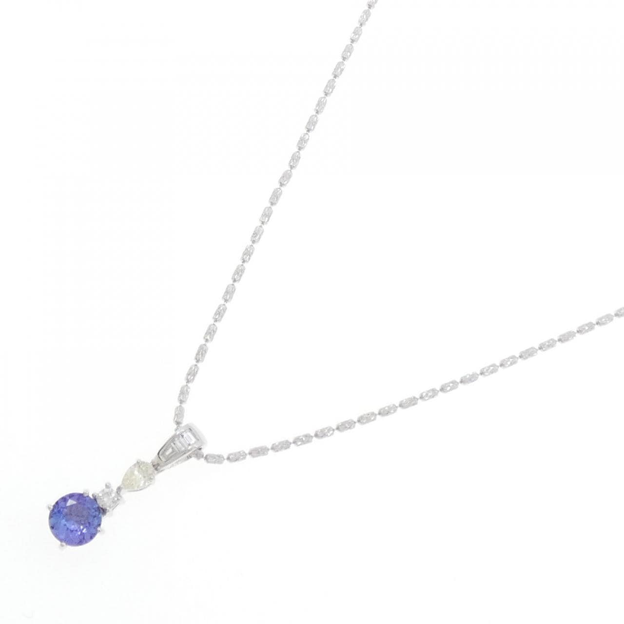 K18WG タンザナイト ネックレス 0.77CT
