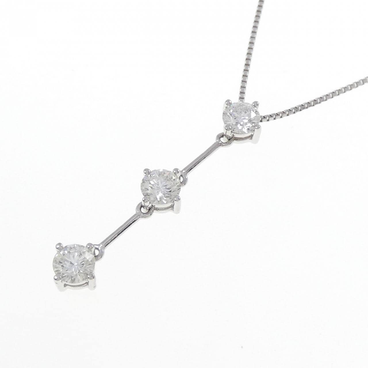 PT850 スリーストーン ダイヤモンド ネックレス 1.00CT
