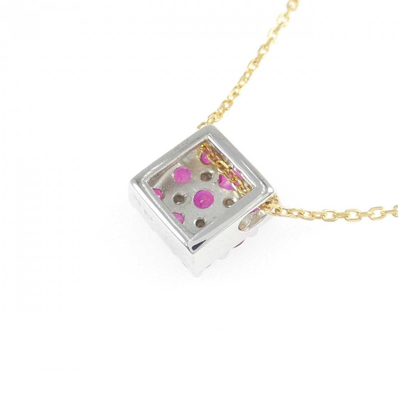 K18WG/K18YG ルビー ネックレス