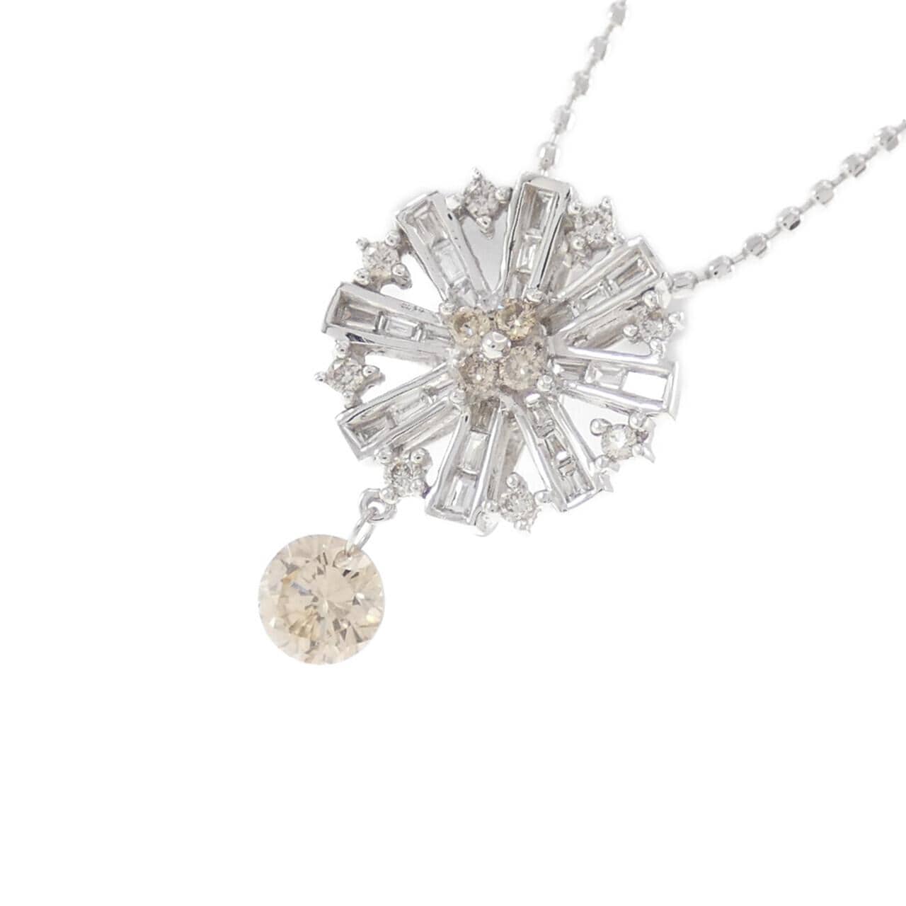 K18WG ダイヤモンド ネックレス 0.25CT