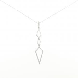 K18WG ダイヤモンド ネックレス 0.10CT
