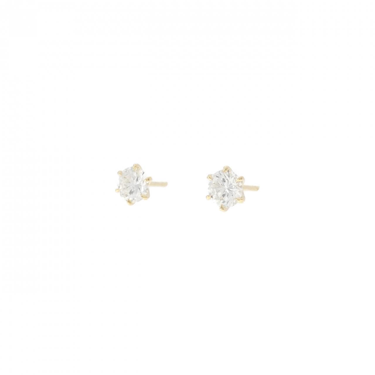 【リメイク】K18YG/ST ダイヤモンド ピアス 0.404CT 0.414CT G VS1 VG