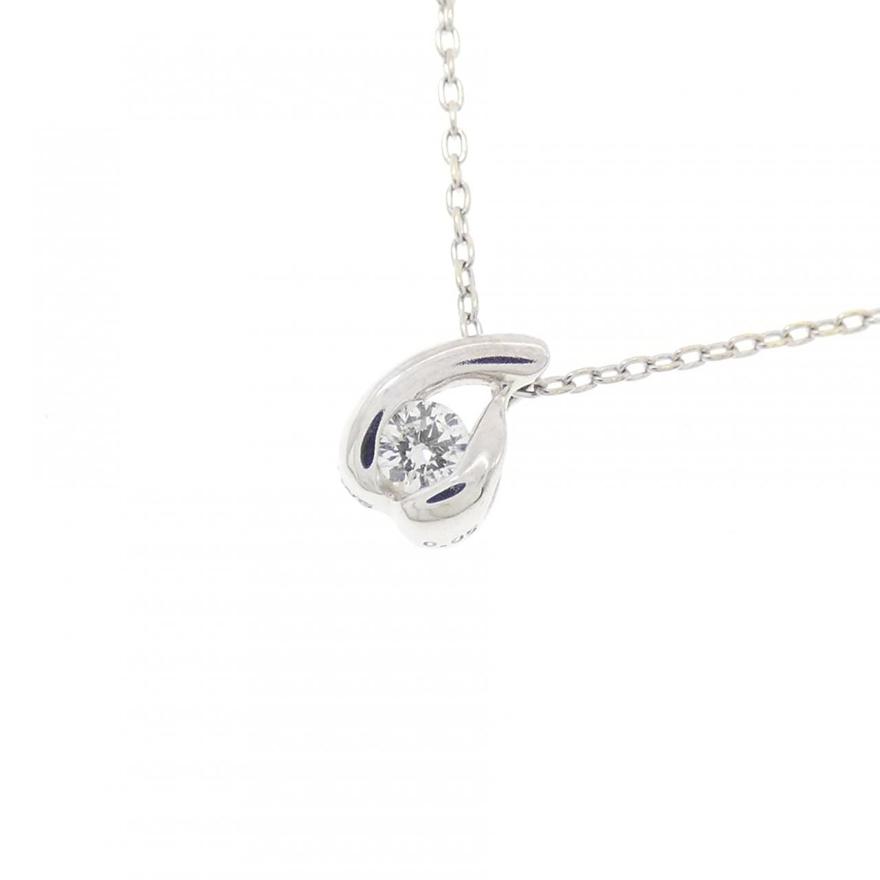 K10WG ダイヤモンド ネックレス 0.05CT