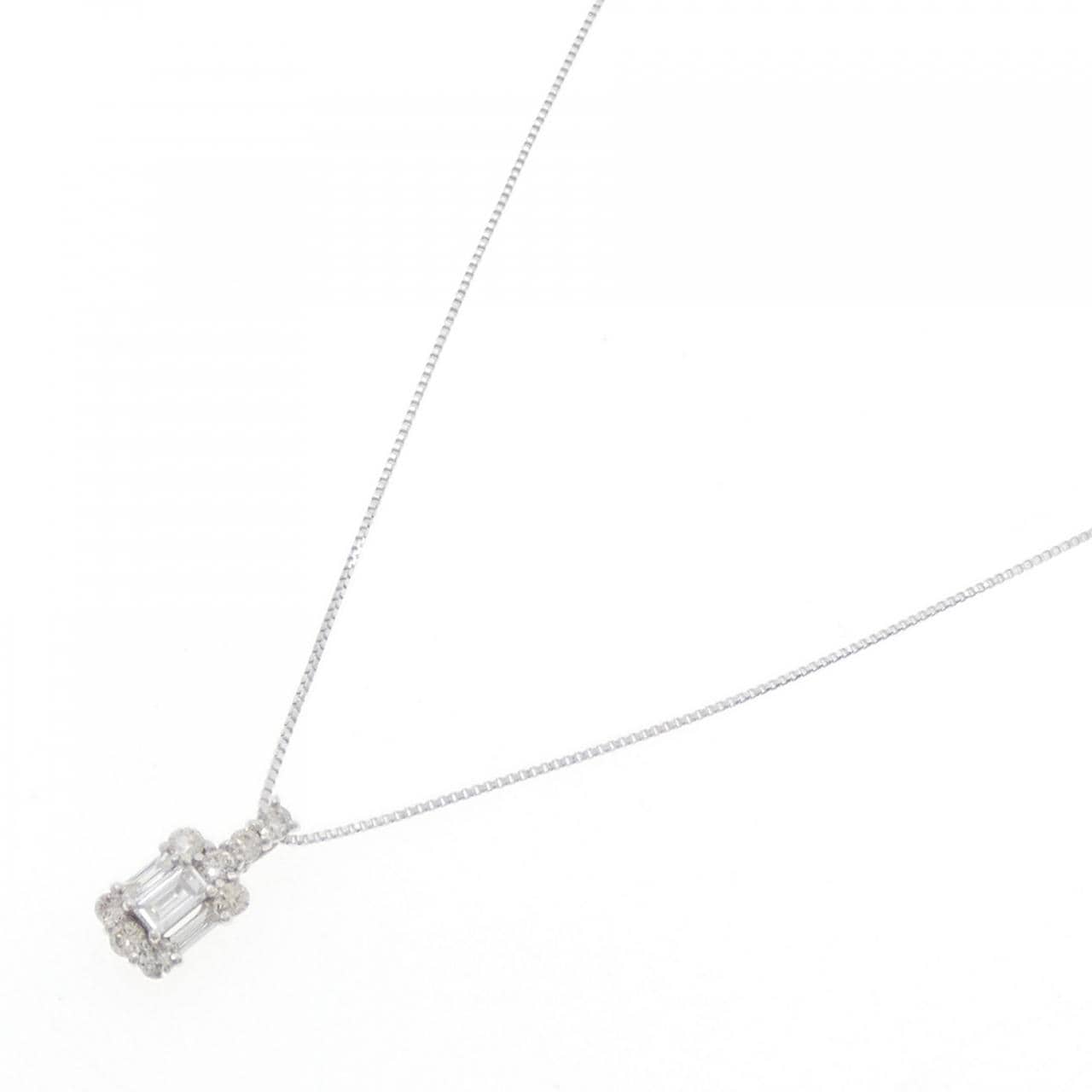 K18WG ダイヤモンド ネックレス 0.30CT