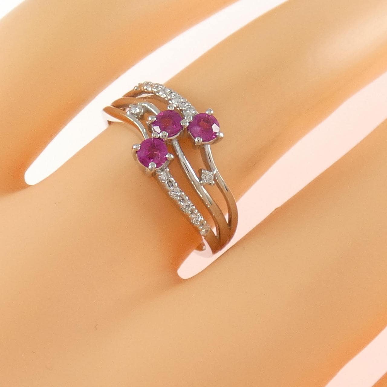 PT900 ルビー リング 0.40CT